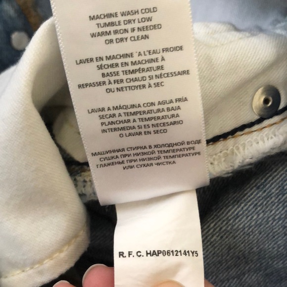 Re/Done Aged Indigo Destroy 90s Low Slung Short 23 - Picture 10 of 15